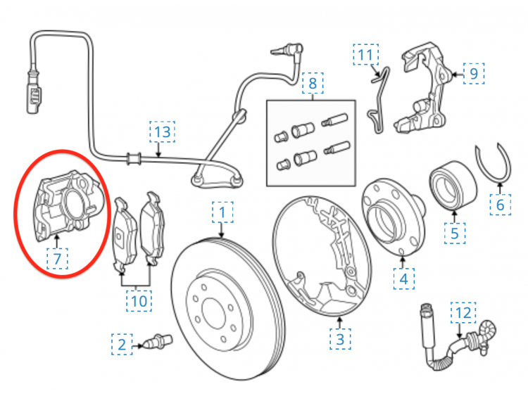 FIAT 500 Brake Caliper ABARTH Front Left/ Driver Side Take Off